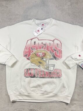 NWT Champion San Francisco 49ers Faded Style Sweater Size Large